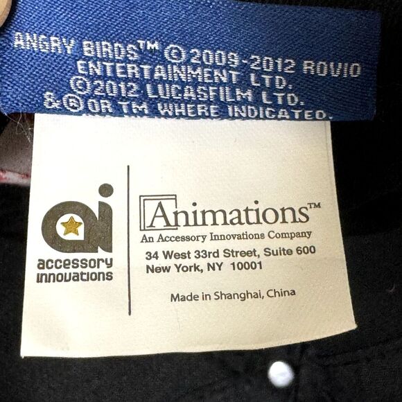 Animations Angry Birds Star Wars Mens Baseball Cap Hat OS NWOT bv - Picture 6 of 7